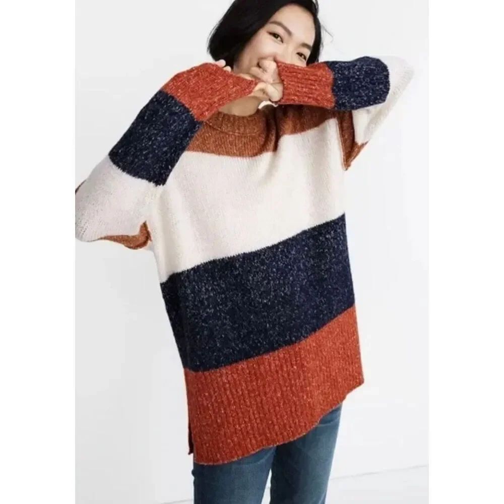 Madewell Striped Baxter tunic Sweater size S
